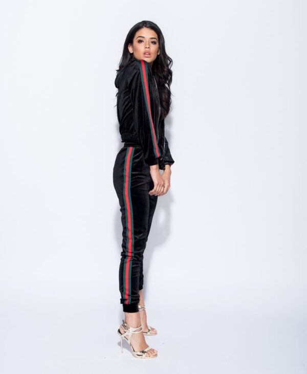 Luxury Velvet Tracksuit Set Black - Bild 9