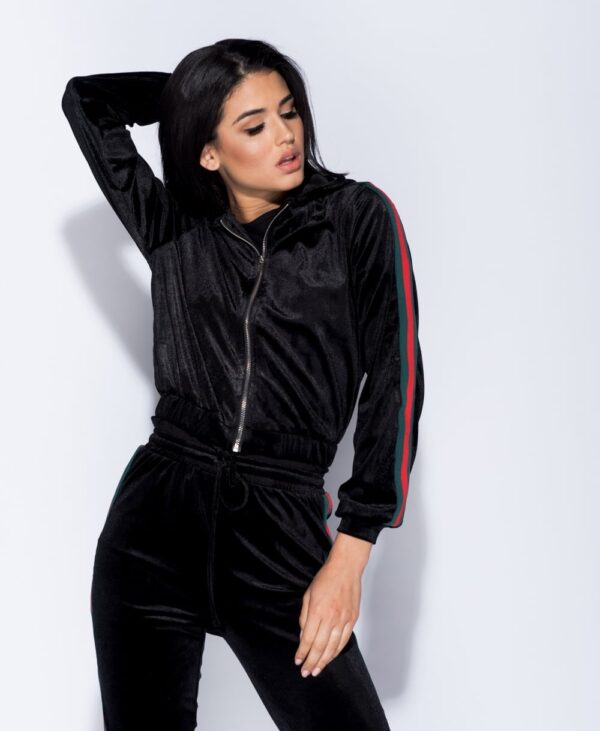 Luxury Velvet Tracksuit Set Black - Bild 8