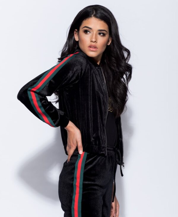 Luxury Velvet Tracksuit Set Black - Bild 6