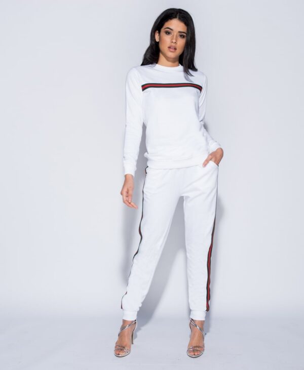 Stripe Detail Loungewear Set White - Bild 6