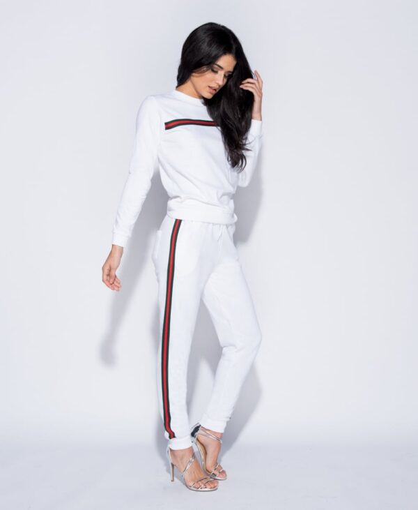 Stripe Detail Loungewear Set White - Bild 3