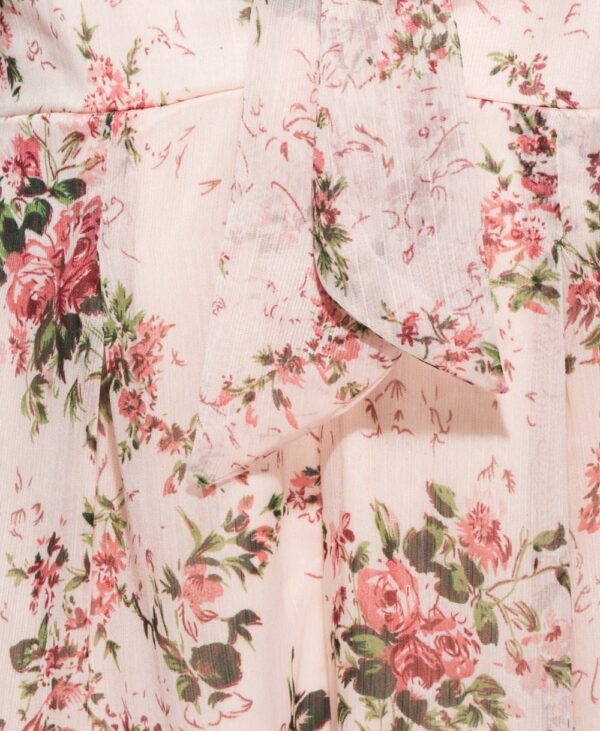 Pink Floral Print Tie Front Playsuit - Bild 4