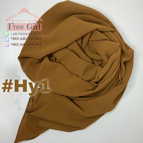 Mellan brun Chiffon Hijab