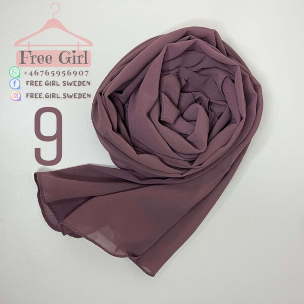 Mörk Mauve Chiffon Hijab