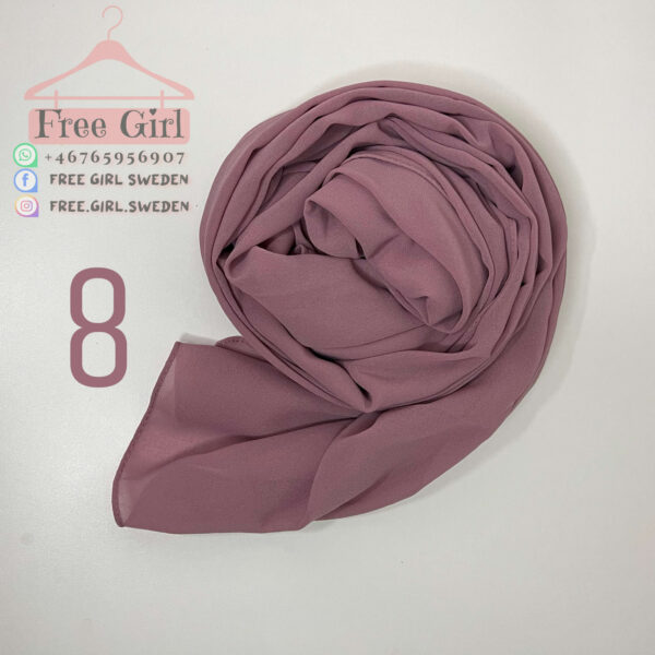 Rosaröd Chiffon Hijab